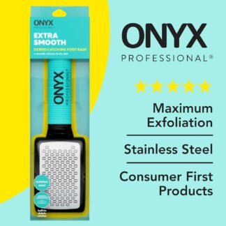 Onyx Professional Foot Rasp, No Mess Callus Remover for Feet, Includes Debris Catcher - Stainless Steel Foot Scrubber Dead Skin Remover, Lightweight Callus Shaver for Feet, Foot...