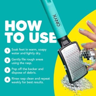 Onyx Professional Foot Rasp, No Mess Callus Remover for Feet, Includes Debris Catcher - Stainless Steel Foot Scrubber Dead Skin Remover, Lightweight Callus Shaver for Feet, Foot...