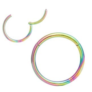 ORANGELOVE Hypoallergenic Nose Rings 20G 18G 16G 14G 12G 10G 8G 316l Surgical Steel Septum Jewelry Hinged Segment Ring Body Piercing Nose Hoop Lip Rings Nose Helix Cartilage...