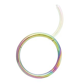 ORANGELOVE Hypoallergenic Nose Rings 20G 18G 16G 14G 12G 10G 8G 316l Surgical Steel Septum Jewelry Hinged Segment Ring Body Piercing Nose Hoop Lip Rings Nose Helix Cartilage...