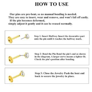 ORANGELOVE Nose Studs CZ Nose Rings 316L Surgical Steel Hypoallergenic Nostril Tragus Helix Conch Cartilage Ear Earrings Piercing Body Jewelry Sets Labret Studs Lip Rings for...