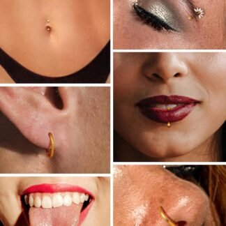 ORAZIO 16g Rook Piercing Jewelry Surgical Steel Vertical Labret Lip Jewelry Gold Eyebrow Piercing Rook Daith Earrings for Women Cartilage Curved Barbell Daith Tragus Piercing...