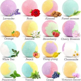 Organic Bath Bombs Women,Nature Bath Bombs for Women Relaxing,Lush Bath Bomb Gift Set