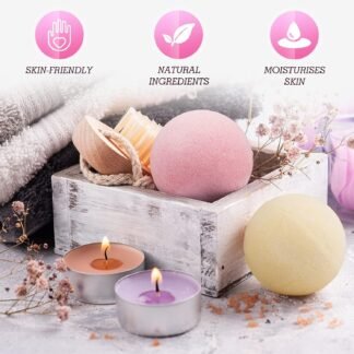 Organic Bath Bombs Women,Nature Bath Bombs for Women Relaxing,Lush Bath Bomb Gift Set