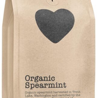 Organic Spearmint, 100+ Servings, Eco-Conscious Zip Pouch, Caffeine Free, Pure Loose Leaf Tea Grown in America, 14 Ounce (Large)