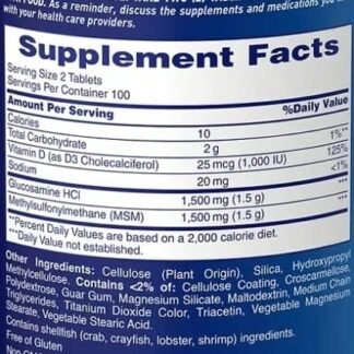 Osteo Bi-Flex Triple Strength Glucosamine 1500 mg, MSM 1500 mg with Vitamin D3 1000 UI Tablets, 200 Count (Pack of 1)