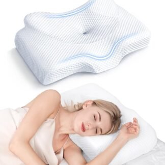 Osteo Cervical Pillow for Neck Pain Relief, Hollow Design Odorless Memory Foam Pillows with Cooling Case, Adjustable Orthopedic Bed Pillow for Sleeping, Support for Side Back...