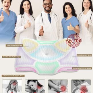 Osteo Cervical Pillow for Neck Pain Relief Hollow Design Odorless Memory Foam Pillows with Cooling Case Adjustable Orthopedic Bed Pillow for Sleeping Support for Side Back - lunas-mystic-emporium.com Osteo Cervical Pillow for Neck Pain Relief, Hollow Design Odorless Memory Foam Pillows with Cooling Case, Adjustable Orthopedic Bed Pillow for Sleeping, Support for Side Back...