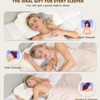 Osteo Cervical Pillow for Neck Pain Relief Hollow Design Odorless Memory Foam Pillows with Cooling Case Adjustable Orthopedic Bed Pillow for Sleeping Support for Side Back - lunas-mystic-emporium.com Osteo Cervical Pillow for Neck Pain Relief, Hollow Design Odorless Memory Foam Pillows with Cooling Case, Adjustable Orthopedic Bed Pillow for Sleeping, Support for Side Back...