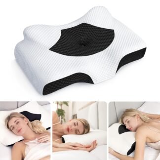 Osteo Cervical Pillow for Neck Pain Relief Hollow Design Odorless Memory Foam Pillows with Cooling Case Adjustable Orthopedic Bed Pillow for Sleeping Support for Side Back - lunas-mystic-emporium.com Osteo Cervical Pillow for Neck Pain Relief, Hollow Design Odorless Memory Foam Pillows with Cooling Case, Adjustable Orthopedic Bed Pillow for Sleeping, Support for Side Back...