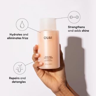 OUAI Thick Hair Shampoo and Conditioner Set - Sulfate Free Shampoo and Conditioner for Thick Hair Care - Moisturizes, Strengthens & Fights Frizz - Made with Keratin & Shea...