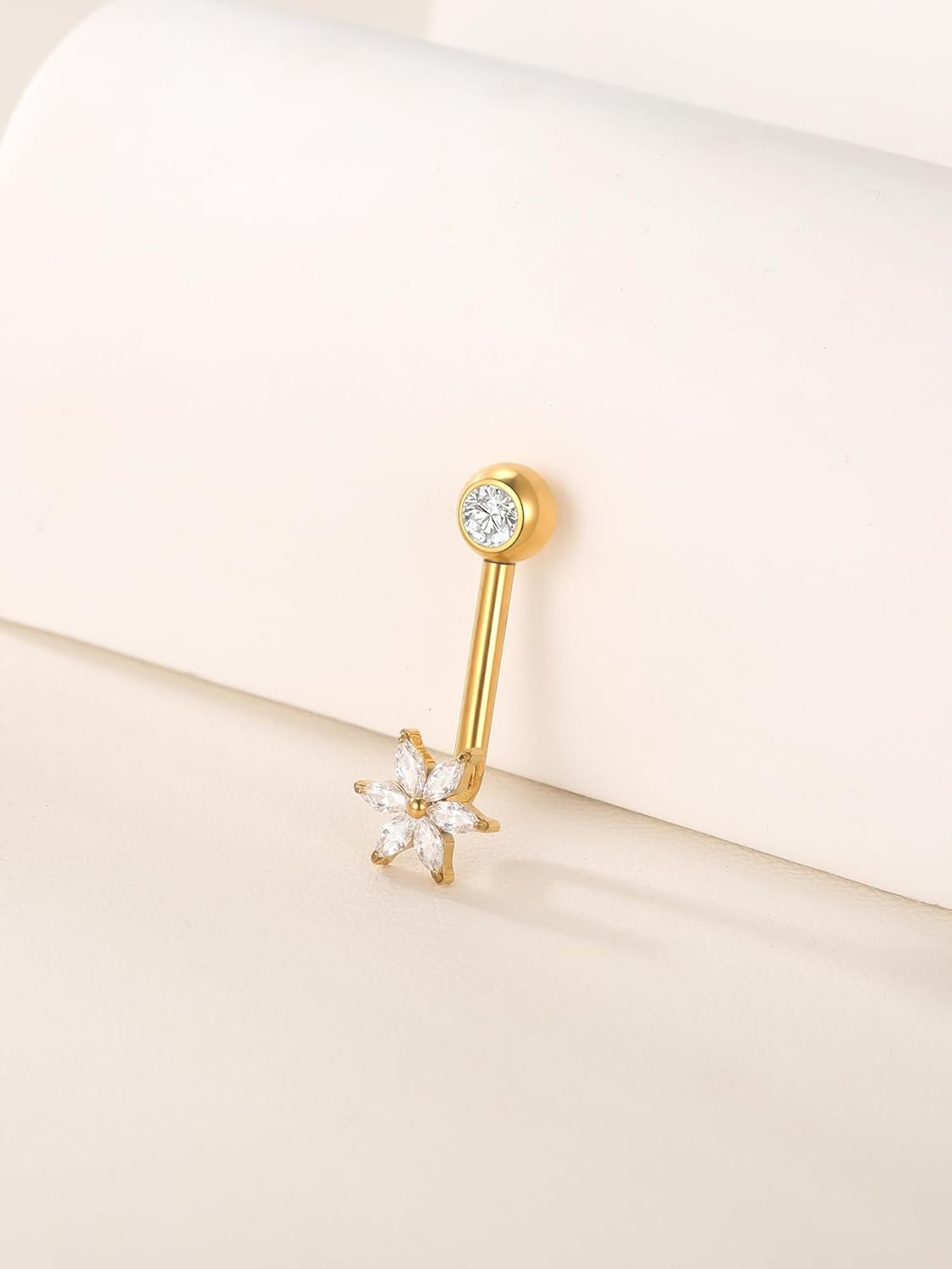 Oveta 1 Piece 14G Titanium VCH Hood Piercing Jewelry for Women Internally Threaded CZ Christina Piercing Jewelry Barbell 11mm SilverGold - lunas-mystic-emporium.com Oveta 1 Piece 14G Titanium VCH Hood Piercing Jewelry for Women, Internally Threaded CZ Christina Piercing Jewelry Barbell 11mm, Silver/Gold