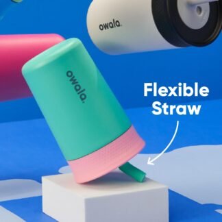 Owala Kids Insulation Stainless Steel Tumbler with Spill Resistant Flexible Straw, Easy to Clean, Kids Water Bottle, Great for Travel, Dishwasher Safe, 12 Oz, Navy and Blue...