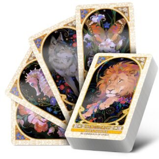 Pacify 68 Animal Spirit Oracle Cards, Spirit Animal Oracle Deck for Beginners, Mystical Animal Totems Oracle Cards for Divination, Intuition, Self-Discovery & Energy Guidance