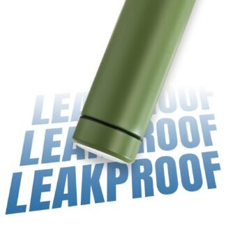 PARACITY Insulated Water Bottle, 15 oz Stainless Steel Water Bottles, Double Wall Vacuum Hot Drinks, Metal Water Bottle Keeps (green)