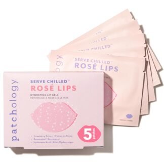 Patchology Serve Chilled Rosé Gel Lip Mask – Hydrating Mask with Resveratrol & Hyaluronic Acid for Soft Feel, Plumping & Moisture – Strawberry Scented, Solution for Dry or...