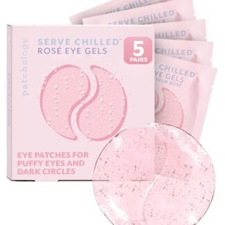 Patchology Serve Chilled Rosé Hydrating Under Eye Patches – Hyaluronic Acid & Antioxidant-Infused Eye Masks to Reduce Dark Circles, Puffiness & Fine Lines - Ideal Skincare...