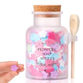 Pedicure Foot Spa Tablets 10 Oz Plastic Bath Salts Jar Foot Soak Tablets Manicure Soak Balls Softens Skin Botanicals Lavender Essential Oil Fast Dissolving Pedicure Supplies