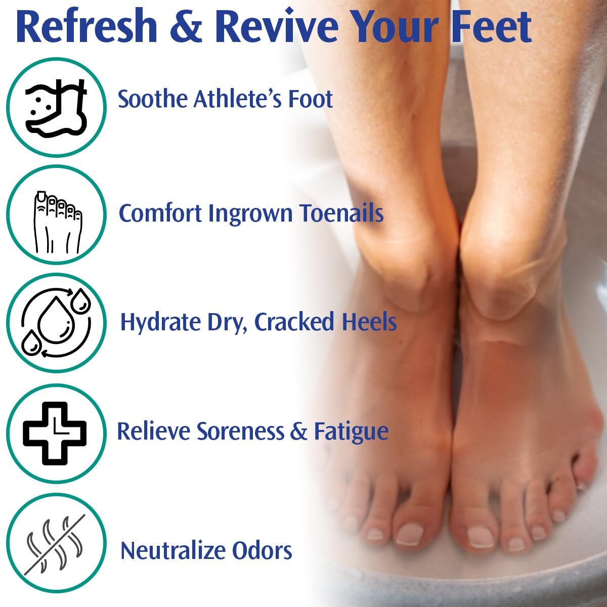PediFix Soaking Crystals Foot Bath 6 Packets Therapeutic Foot Soak with Tea Tree Oil Epsom Salt for Sore Tired Achy Feet - lunas-mystic-emporium.com PediFix Soaking Crystals Foot Bath – 6 Packets – Therapeutic Foot Soak with Tea Tree Oil & Epsom Salt for Sore, Tired, Achy Feet