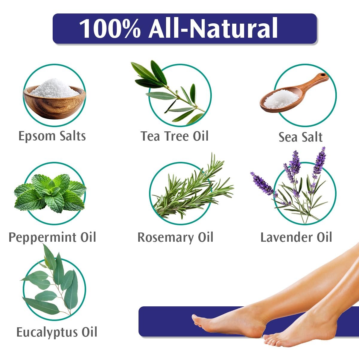 PediFix Soaking Crystals Foot Bath 6 Packets Therapeutic Foot Soak with Tea Tree Oil Epsom Salt for Sore Tired Achy Feet - lunas-mystic-emporium.com PediFix Soaking Crystals Foot Bath – 6 Packets – Therapeutic Foot Soak with Tea Tree Oil & Epsom Salt for Sore, Tired, Achy Feet