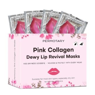 Permotary 30 PCS Moisturizing Collagen Lip Mask Crystal Mouth Care Pads Mask for Moisturizing & Reducing Chapped, Smoothing Fine Lines Lip Patches with Moisture Essence to Firms...