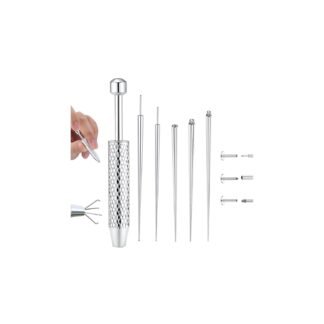Piercing Taper Ball Grabber Tool for Changing Jewelry - 14G 16G 18G 20G Stainless Steel Flat Back Earrings Applicator Tool Threadless Insertion Pin Thread Body Piercing Kit for...