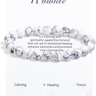 Pingyongchang Healing Crystal Stone Bracelets for Women Men Stress Relief Anxiety Yoga Bracelet Semi-Precious Gemstone Bracelets Healing Gifts birthday Gifts For Teen Girls jade...