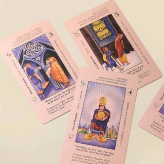 Pink Tarot Cards Deck with Guide Book, Beginners Tarot Cards with Meanings on Them, Fortune Telling Cards, Divination Tools for All Skill Levels (Rose Pink)