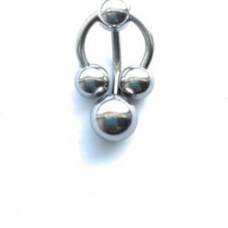 PODOL STAR Surgical Steel Horseshoe & Barbell Combo for VCH Piercing.