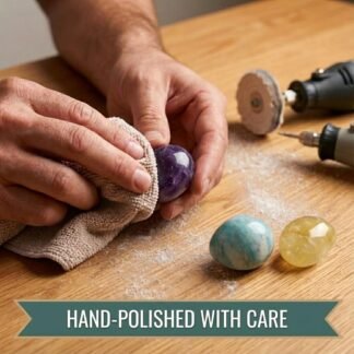 Polished Howlite Crystal Stones - 2 Pcs of 1.2" Worry Stone for Anxiety, Pocket Palm Stone Super Large Handpicked Natural Tumbled Gemstones for Meditation, Reiki, Chakra...