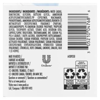 POND’S Fresh Hydration Gel Moisturizer – 24 HR Hydration with Vitamin E, Hyaluronic Acid & Vitamin B3 – Alcohol & Oil-Free Face Moisturizer – Dermatologist Tested, 3.4 oz