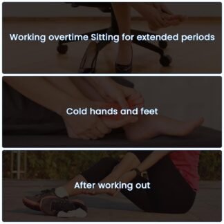 Portable Foot Massager Rechargeable Circulation Stimulator with 8 Modes 19 Intensities, 4 Body Pads, Lightweight Design for Home, Travel, Office Use