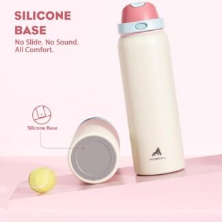 POWCAN 40 oz Large Water Bottle with Handle for Sports: Quick Open Straw and Spout Lid, Leakproof, Carry Handle, Vacuum Insulated Flask with straw for Hiking, Outdoors, Workout,...