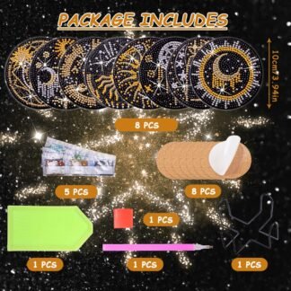 Praise V Do 8Pcs Diamond Painting Coasters Kit with Holder Cork Base DIY Tarot Coasters Diamond Painting Kit for Beginners Adults DIY Diamond Art Craft for Housewarming - lunas-mystic-emporium.com Praise V Do 8Pcs Diamond Painting Coasters Kit with Holder Cork Base, DIY Tarot Coasters Diamond Painting Kit for Beginners, Adults DIY Diamond Art Craft for Housewarming...