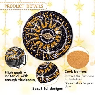 Praise V Do 8Pcs Diamond Painting Coasters Kit with Holder Cork Base DIY Tarot Coasters Diamond Painting Kit for Beginners Adults DIY Diamond Art Craft for Housewarming - lunas-mystic-emporium.com Praise V Do 8Pcs Diamond Painting Coasters Kit with Holder Cork Base, DIY Tarot Coasters Diamond Painting Kit for Beginners, Adults DIY Diamond Art Craft for Housewarming...
