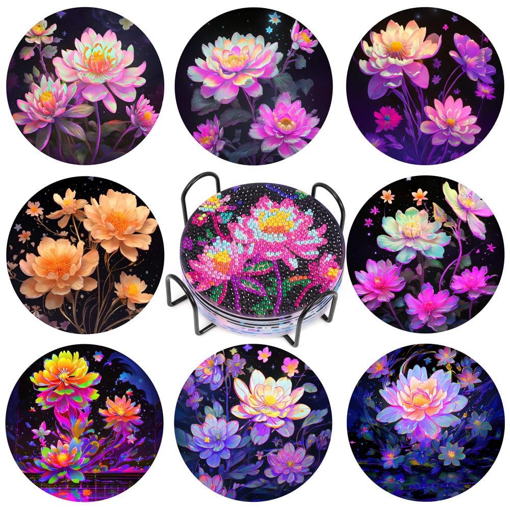 Praise V Do 8Pcs Diamond Painting Coasters Kit with Holder Cork Base DIY Tarot Coasters Diamond Painting Kit for Beginners Adults DIY Diamond Art Craft for Housewarming - lunas-mystic-emporium.com Praise V Do 8Pcs Diamond Painting Coasters Kit with Holder Cork Base, DIY Tarot Coasters Diamond Painting Kit for Beginners, Adults DIY Diamond Art Craft for Housewarming...