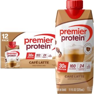 Premier Protein Shake, Café Latte, 30g Protein, No Added Sugar, 24 Vitamins & Minerals to Support Immune Health, 11 fl oz, 12 Pack (Packaging May Vary)
