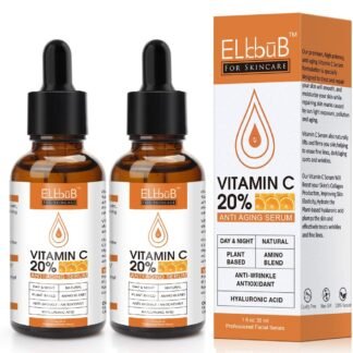 Premium 20% 𝐯𝐢𝐭𝐚𝐦𝐢𝐧 𝐜 𝐬𝐞𝐫𝐮𝐦 - (2PACK) with Hyaluronic Acid, Retinol & Amino Acids - Boost Skin Collagen,Hydrate & Plump Skin, Anti Aging & Wrinkle Facial Serum