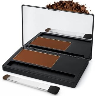 Premium Root Touch-Up Hair Color Powder for Women - Gray Coverage Hairline Concealer Medium Brown- Built-in Applicator Brush - Long Lasting Sweat & Water Resistant Natural Quick...