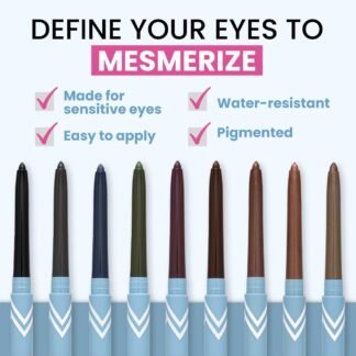 PRIME PROMETICS PrimeEyes Glide Eyeliner for Mature Women – Water-Resistant, Long-Stay and Mess-Proof – Gel Cream Texture, Discreet Sharpener and Effective Smudger (Black)