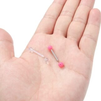 Prjndjw 8-12Pairs 14G 16G Nipple Rings Surgical Steel Tongue Rings Barbell Nipplering Diamond CZ Body Piercing Jewelry Retainer for Women Men 14mm Length Size