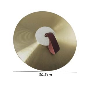 Professional 12-Inch Alloy Brass Crash Cymbals Pair - Durable Percussion for Drum Kits, Stage, & Beginners