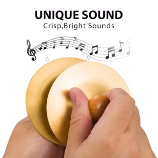 Professional Copper Finger Cymbals Pair - 3.5" (9cm) Mini Percussion for Belly Dance, Orff Instruments & Live Performances