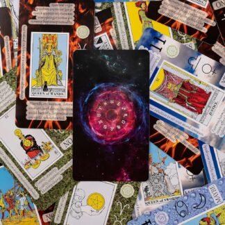 Prophet Tarot Cards with Meanings on Them, Learning Tarot Cards Set for Beginner, Deck Fortune Telling Game, Keywords, Chakra, Planet, Zodiac, Element, Yes or No, Affirmations