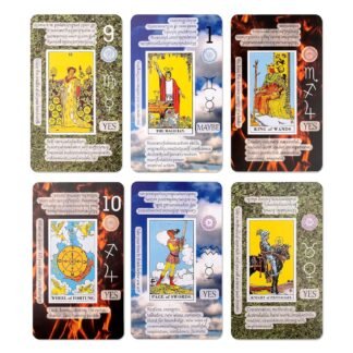 Prophet Tarot Cards with Meanings on Them, Learning Tarot Cards Set for Beginner, Deck Fortune Telling Game, Keywords, Chakra, Planet, Zodiac, Element, Yes or No, Affirmations
