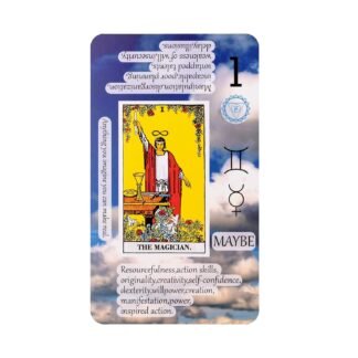 Prophet Tarot Cards with Meanings on Them, Learning Tarot Cards Set for Beginner, Deck Fortune Telling Game, Keywords, Chakra, Planet, Zodiac, Element, Yes or No, Affirmations