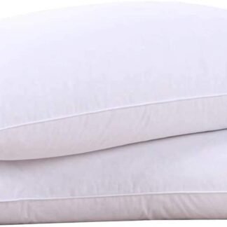 puredown® Cooling Goose Feather Down Pillow, Set of 1, Standard Size Bed Pillow Insert with Soft Cooling Pillowcase for Cool Sleep