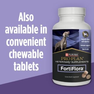Purina Pro Plan Veterinary Supplements FortiFlora Canine Probiotics for Dogs, Helps Digestive Gut Health and Diarrhea - 30 ct. Box