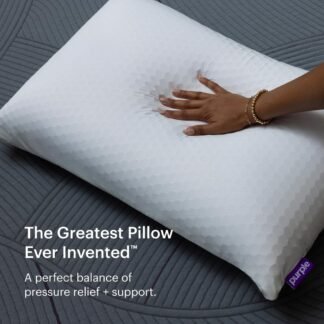 Purple Harmony Pillow - King Medium, Greatest Pillow Ever Invented, 360º Hex Grid & Talalay Latex Core - No Pressure Support, Stays Cool, Luxurious Comfort