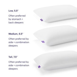Purple Harmony Pillow - Standard - Medium, Greatest Pillow Ever Invented, 360º Hex Grid & Talalay Latex Core - No Pressure Support, Stays Cool, Luxurious Comfort